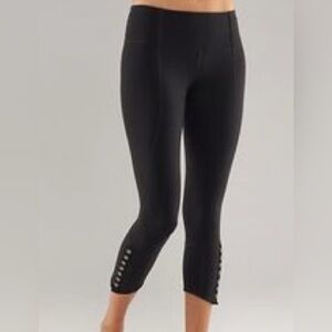 LULULEMON Snap Me Up Snap Black Cropped Leggings